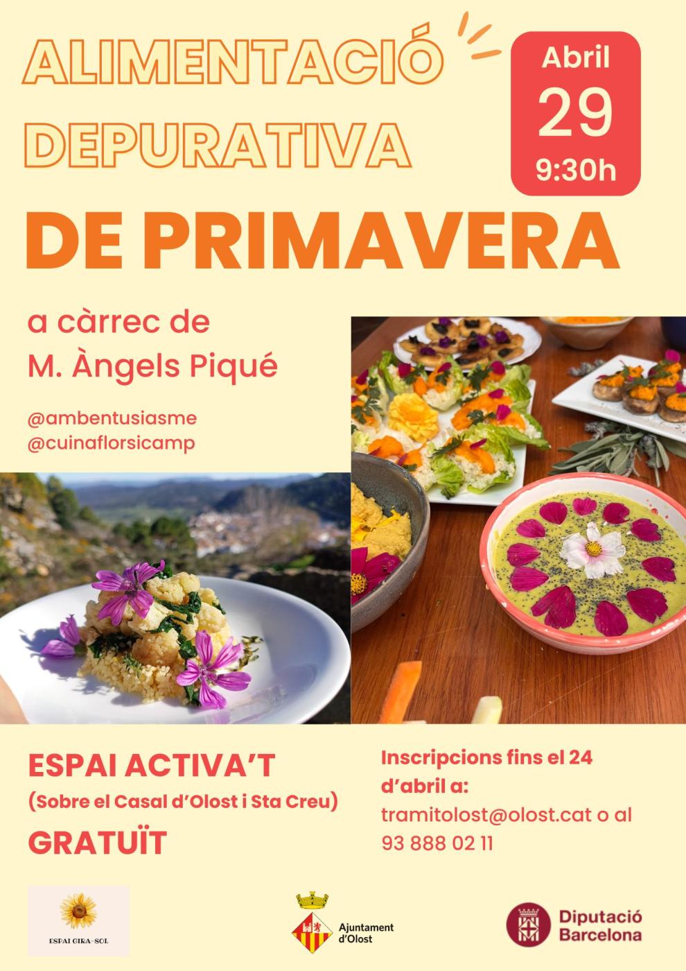 Alimentació Depurativa de Primavera, a càrrec de M.Àngels Piqué